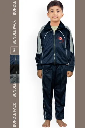 IndiWeaves Boys Pack Of 3 High-Rise Tracksuits