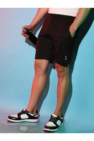 Campus Men Black Outdoor Sports Shorts