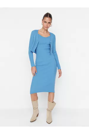 Trendyol Women Blue Bodycon Dress