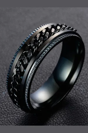 Meenaz Unisex Set of 2 Silver-Plated Rings