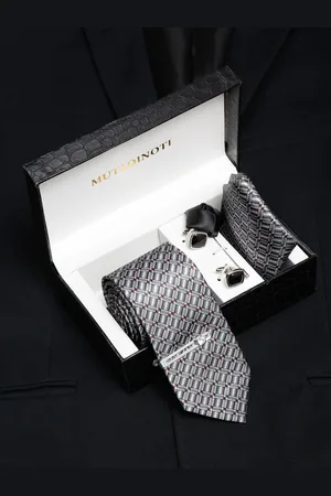 MUTAQINOTI Men Necktie Accessory Gift Set
