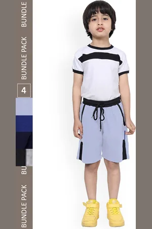 IndiWeaves Boys Pack Of 4 High-Rise Cotton Shorts
