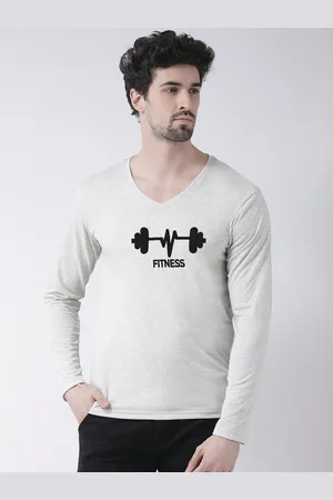 Friskers Men Printed V-Neck Cotton T-shirt