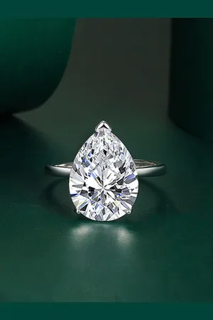 Designs & You Silver-Plated CZ-Studded Crushed Ice Cut Finger Ring