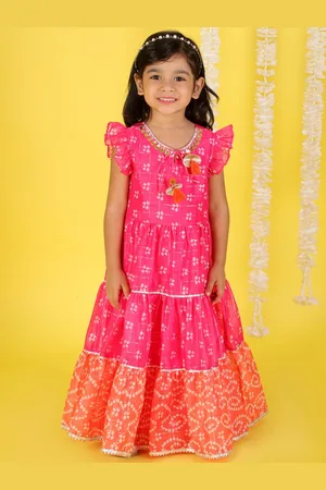 LIL DRAMA Pink Floral Ethnic Maxi Dress