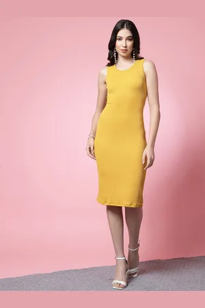 OOMPH Round Neck Bodycon Dress