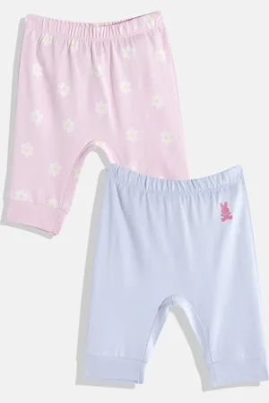 Benetton Infant Girls Set of 2 Pure Cotton Leggings