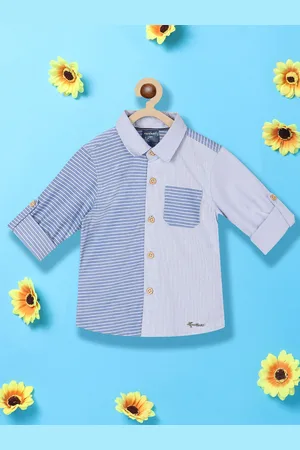 Nauti Nati Boys Standard Horizontal Striped Casual Shirt
