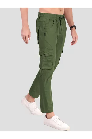 Buy Beevee Men Khaki Regular Fit Printed Cargos  Trousers for Men 3385734   Myntra