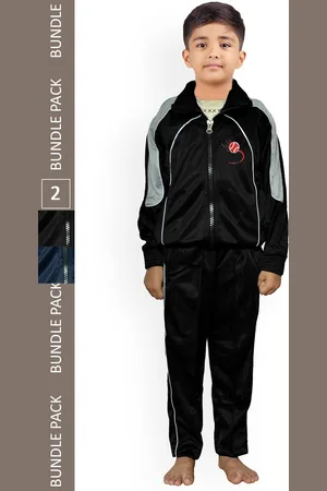 IndiWeaves Boys Pack Of 2 High-Rise Tracksuits