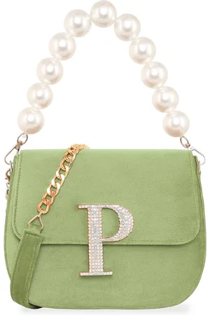 ESBEDA Suede Structured Sling Bag With Embellished Detail