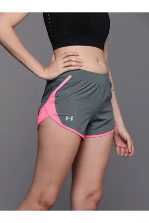 Under Armour Women UA Fly-By 2.0 Colourblocked Low-Rise Running Shorts