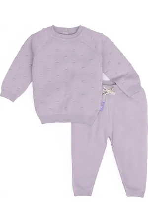 MiArcus Kids Purple Pure Cotton T-shirt with Pyjamas