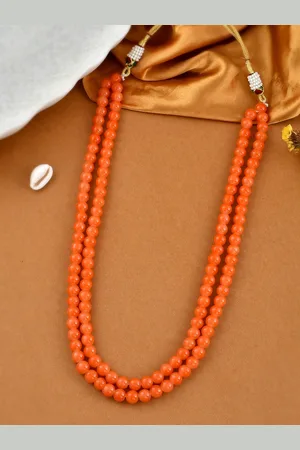 Silvermerc Designs Gold-Plated Beaded Brass Layered Necklace