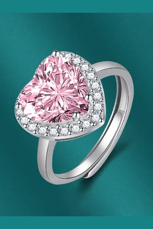 Designs & You Silver-Plated CZ-Studded Adjustable Finger Rings