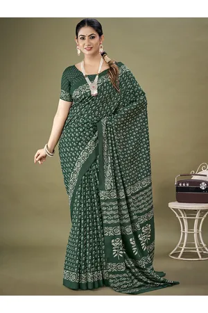 Kalini Ethnic Motifs Printed Art Silk Dabu Saree