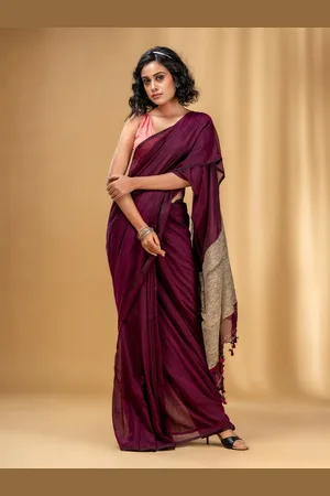 Charukriti Tasseled Pure Cotton Saree