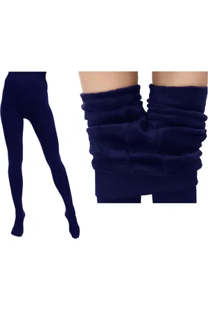 AlexVyan High-Rise Opaque Fleece Stretchable Winter Stockings