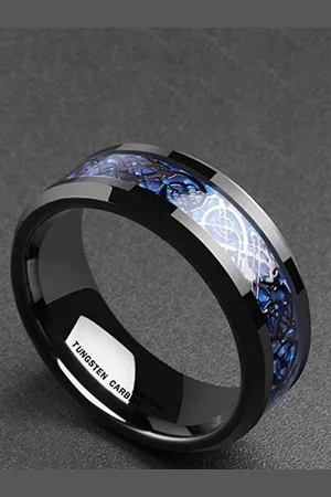 Meenaz Men Set Of 2 Silver-Plated Stainless Steel Finger Rings