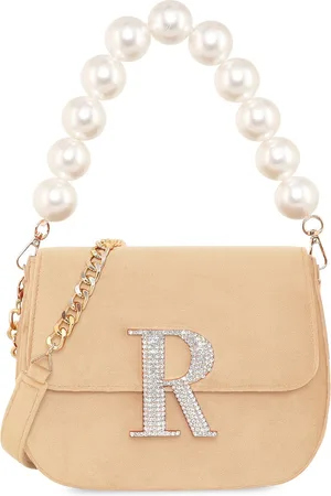 ESBEDA Suede Structured Sling Bag With Embellished Detail