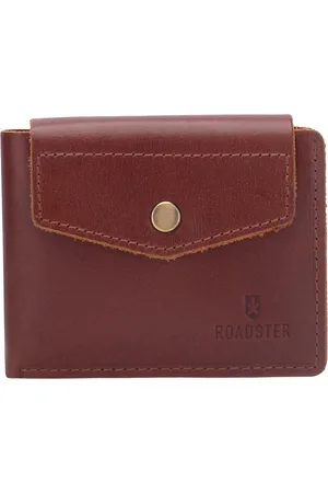 Roadster Brown Men Leather Two Fold Wallets