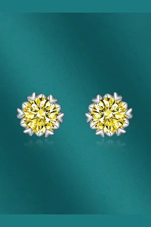 Designs & You Silver-Plated Floral Studs Earrings