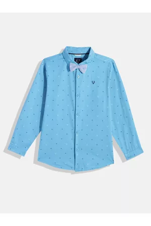 Allen Solly Boys Printed Cotton Casual Shirt With Bow Tie