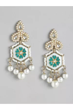 Buy Accessorize London Blue  White Alloy Drop Earrings Online At Best  Price  Tata CLiQ