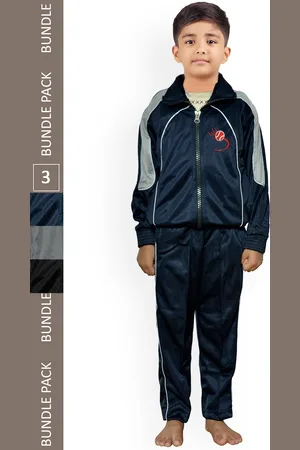 IndiWeaves Boys Pack Of 3 High-Rise Tracksuits