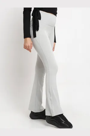 EVERDION Women Comfort Flared Fit High-Rise Trousers