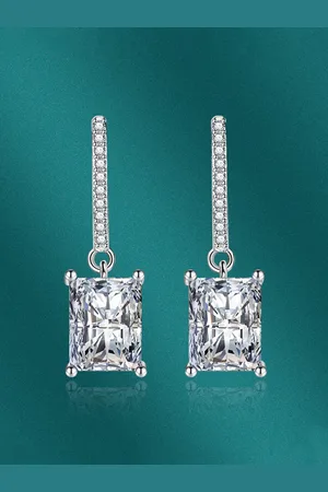 Designs & You Silver-Toned Geometric Drop Earrings