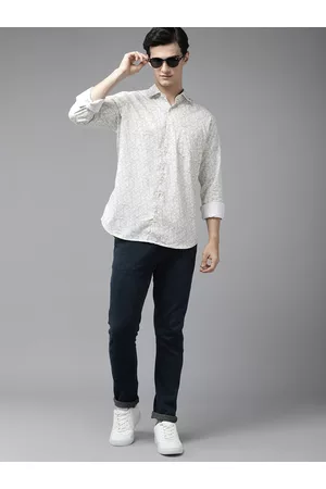 Park Avenue Men Pure Cotton Slim Fit Floral Printed Casual Shirt