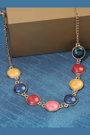 Ami Gold-Plated Stone Studded Necklace