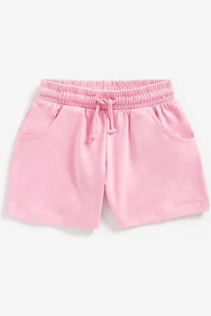 Mothercare Girls Pink Solid Cotton Shorts
