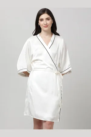 mackly Mini Satin Robe With Belt
