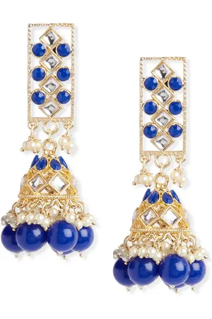 HOT AND BOLD Gold-Plated Dome Shaped Drop Earrings