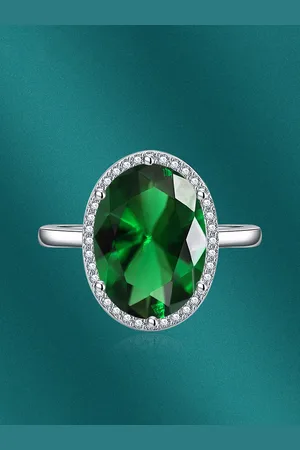 Designs & You Silver-Plated CZ-Studded Adjustable Finger Ring