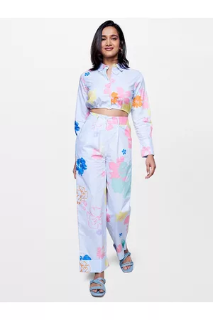 AND Printed Shirt collar Pure Cotton Shirt with Trousers