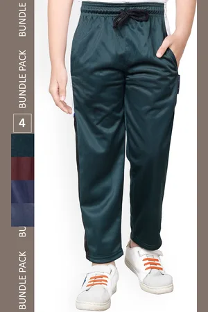 IndiWeaves Boys Pack Of 4 Mid-Rise Track Pants