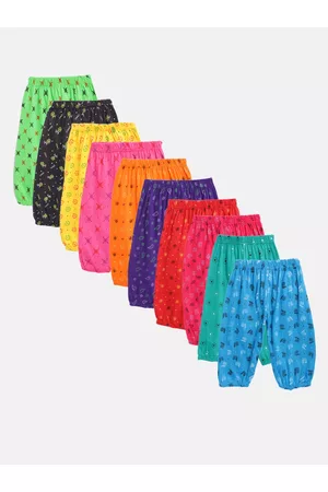 MANZON Girls Pack of 10 Cotton Printed Capris