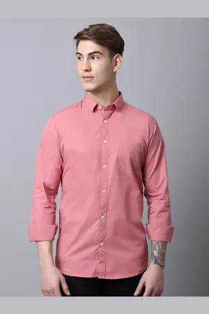 Majestic Men Pink Slim Fit Pure Cotton Casual Shirt