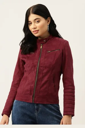 Leather Retail Women Suede Lightweight Biker Jacket