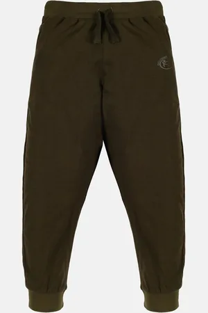 KiddoPanti Kids Green Solid Pure Cotton Joggers