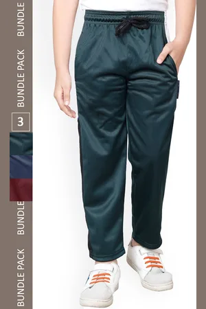 IndiWeaves Boys Pack Of 3 Colourblocked Track Pants
