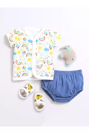 Nino Bambino Kids Organic Cotton Printed Top with Shorts