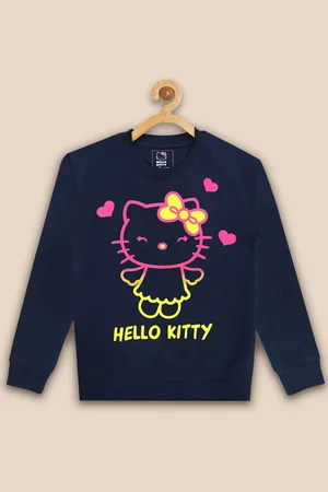 Kidsville Girls Hello Kitty Graphic Printed Cotton Sweatshirt