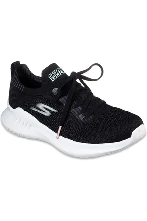 Skechers Women Black Textile Running TINKER Non-Marking Shoes