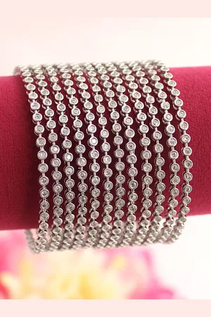 The Pari Set Of 12 Gold-Plated AD-Studded Bangles