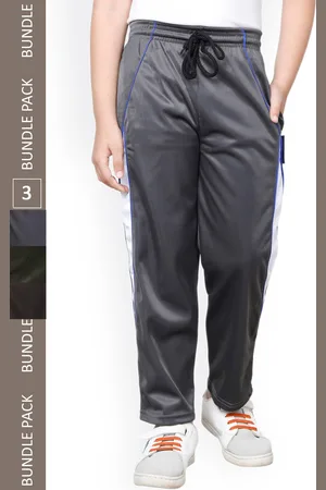 IndiWeaves Boys Pack Of 3 Mid-Rise Track Pants