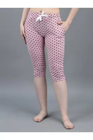 Dollar Missy Women Printed Pure Cotton Lounge Capris